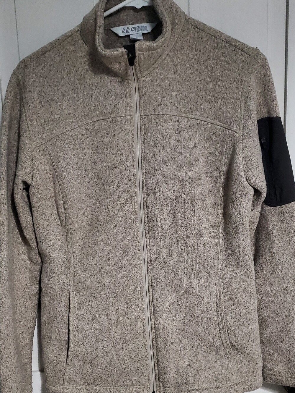 Guide Series Heathered Light Gray Zip Front Jacket